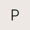 Letter P Coin Charm in 18k Gold Vermeil